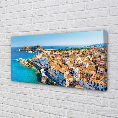 Tableaux sur toile canvas Ville de la côte de la mer grèce