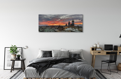 Tableaux sur toile canvas Panorama cracovie sunset