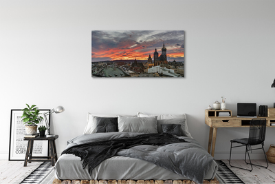 Tableaux sur toile canvas Panorama cracovie sunset
