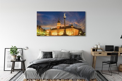 Tableaux sur toile canvas Varsovie vieille ville coucher du soleil