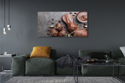 Tableaux sur toile canvas Lapin bonbons au chocolat