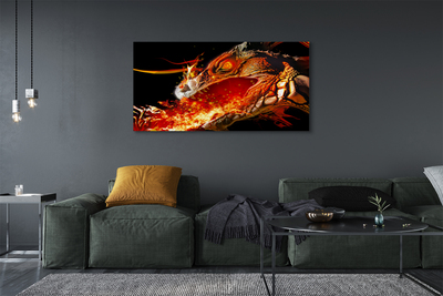 Tableaux sur toile canvas Dragon cracheur de feu