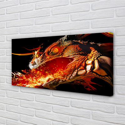 Tableaux sur toile canvas Dragon cracheur de feu