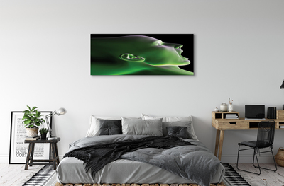 Tableaux sur toile canvas L'homme tête lumière verte