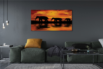 Tableaux sur toile canvas Éléphants west lake
