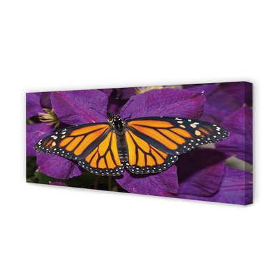 Tableaux sur toile canvas Fleurs papillon coloré