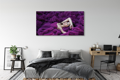 Tableaux sur toile canvas Femme violet
