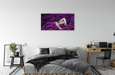 Tableaux sur toile canvas Femme violet