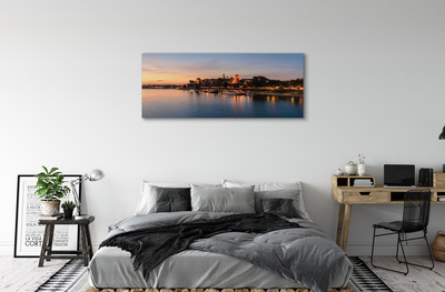 Tableaux sur toile canvas Écluse fluviale cracovie sunset