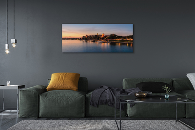 Tableaux sur toile canvas Écluse fluviale cracovie sunset