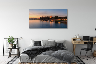 Tableaux sur toile canvas Écluse fluviale cracovie sunset