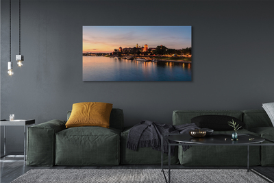 Tableaux sur toile canvas Écluse fluviale cracovie sunset