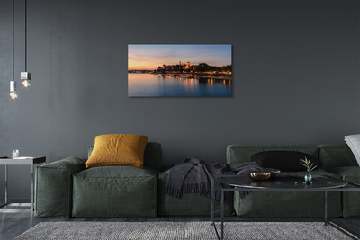 Tableaux sur toile canvas Écluse fluviale cracovie sunset