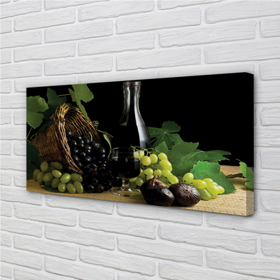 Tableaux sur toile canvas Feuilles de vigne de vin corbeille