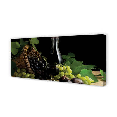 Tableaux sur toile canvas Feuilles de vigne de vin corbeille
