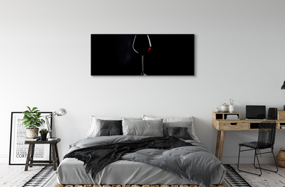 Tableaux sur toile canvas Fond noir avec un verre de vin