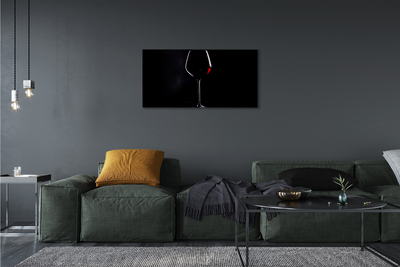 Tableaux sur toile canvas Fond noir avec un verre de vin