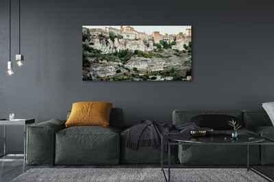 Tableaux sur toile canvas Espagne montagnes arbres ville
