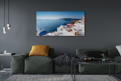 Tableaux sur toile canvas Panorama de la mer grèce des bâtiments