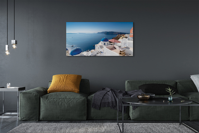 Tableaux sur toile canvas Panorama de la mer grèce des bâtiments