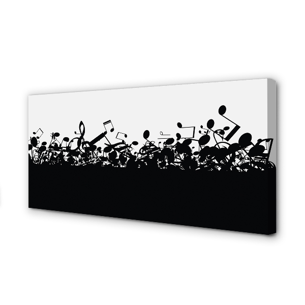 Tableaux sur toile canvas Noir et blanc notes