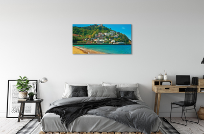 Tableaux sur toile canvas Ville de montagne espagne plage