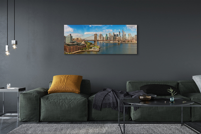 Tableaux sur toile canvas Panorama pont des gratte-ciel
