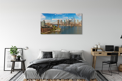 Tableaux sur toile canvas Panorama pont des gratte-ciel
