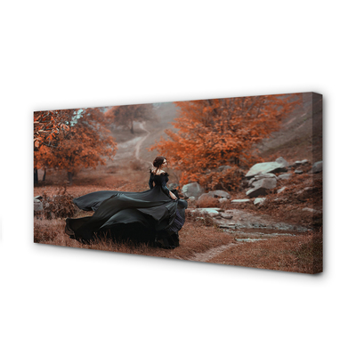 Tableaux sur toile canvas Montagnes d'automne des femmes