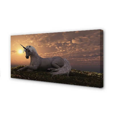 Tableaux sur toile canvas Coucher du soleil de montagne unicorn