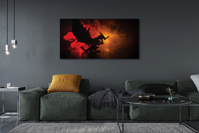 Tableaux sur toile canvas Nuages ​​dragon noir