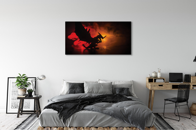 Tableaux sur toile canvas Nuages ​​dragon noir