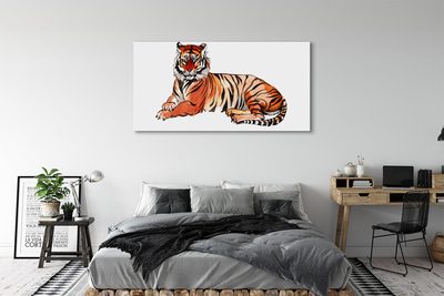 Tableaux sur toile canvas Tigre peint