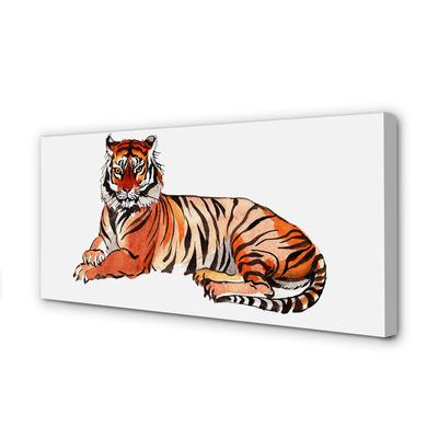 Tableaux sur toile canvas Tigre peint