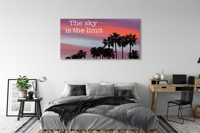 Tableaux sur toile canvas Coucher du soleil de palm