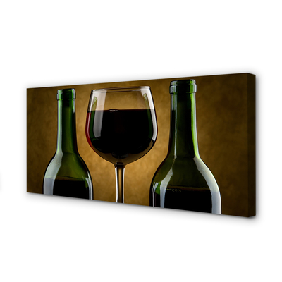 Tableaux sur toile canvas 2 bouteilles de verre à vin