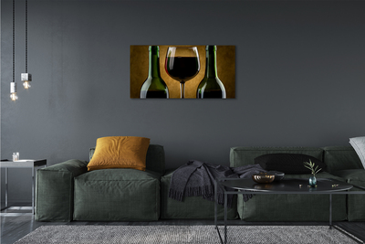 Tableaux sur toile canvas 2 bouteilles de verre à vin