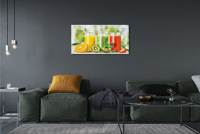 Tableaux sur toile canvas Cocktails strawberry kiwi