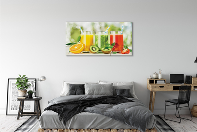 Tableaux sur toile canvas Cocktails strawberry kiwi