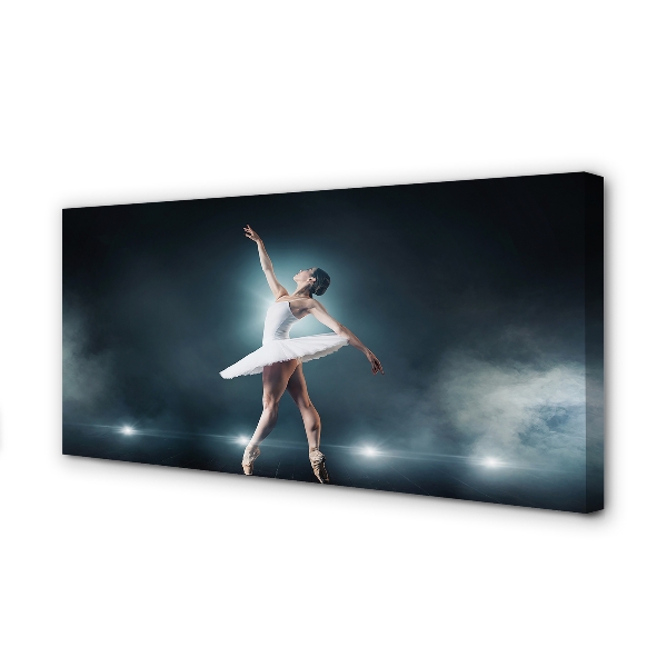 Tableaux sur toile canvas Femme robe ballet blanc