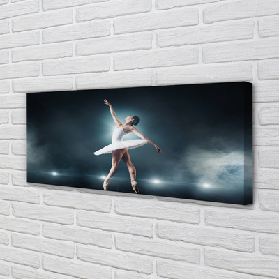 Tableaux sur toile canvas Femme robe ballet blanc