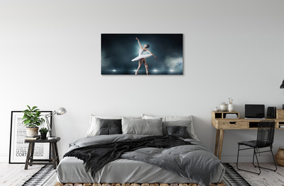 Tableaux sur toile canvas Femme robe ballet blanc