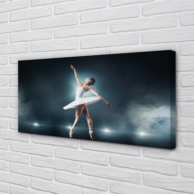 Tableaux sur toile canvas Femme robe ballet blanc