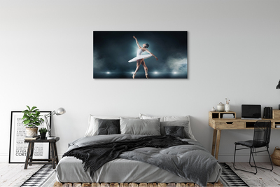 Tableaux sur toile canvas Femme robe ballet blanc