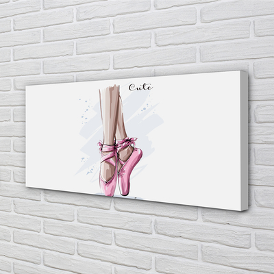 Tableaux sur toile canvas Chaussures de ballet rose