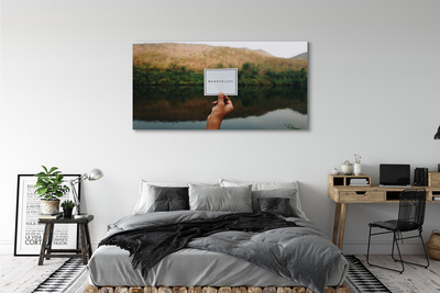 Tableaux sur toile canvas Panorama lettrage à la main