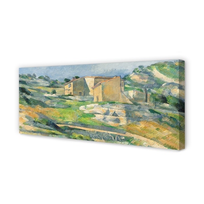 Tableaux sur toile canvas Maison peinte art sur la colline