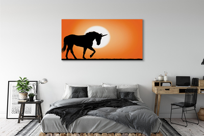 Tableaux sur toile canvas Sunset unicorn