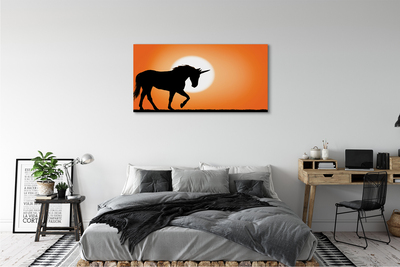 Tableaux sur toile canvas Sunset unicorn