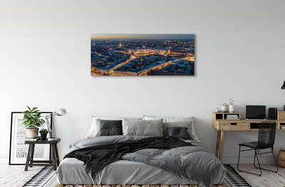 Tableaux sur toile canvas Panorama cracovie nuit